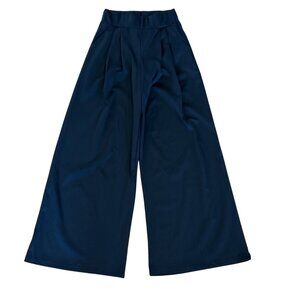 Women’s Pants Black High Waist Wide Leg Trousers Pleated Flowy Office Work